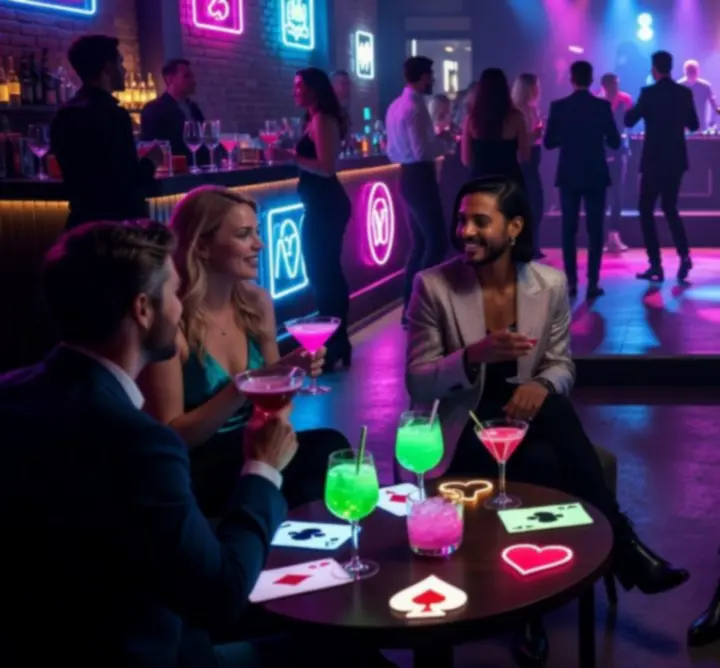 Tematikus est a SEC (SCIAGES ET CURAGES) neon hangulatú belső terében